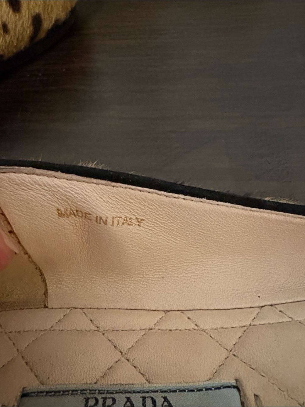 Prada calf-skin loafers in a bold leopard print- Tan and Black 8.5 ~ Authentic - Picture 13 of 16